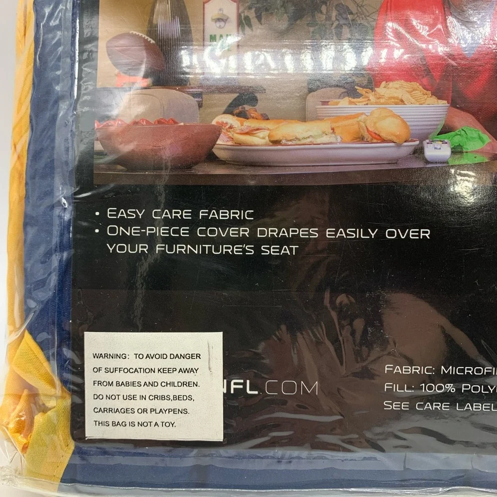 NFL LA Chargers GIFT Chair Cover Furniture Protector Reversible NEW Recliner